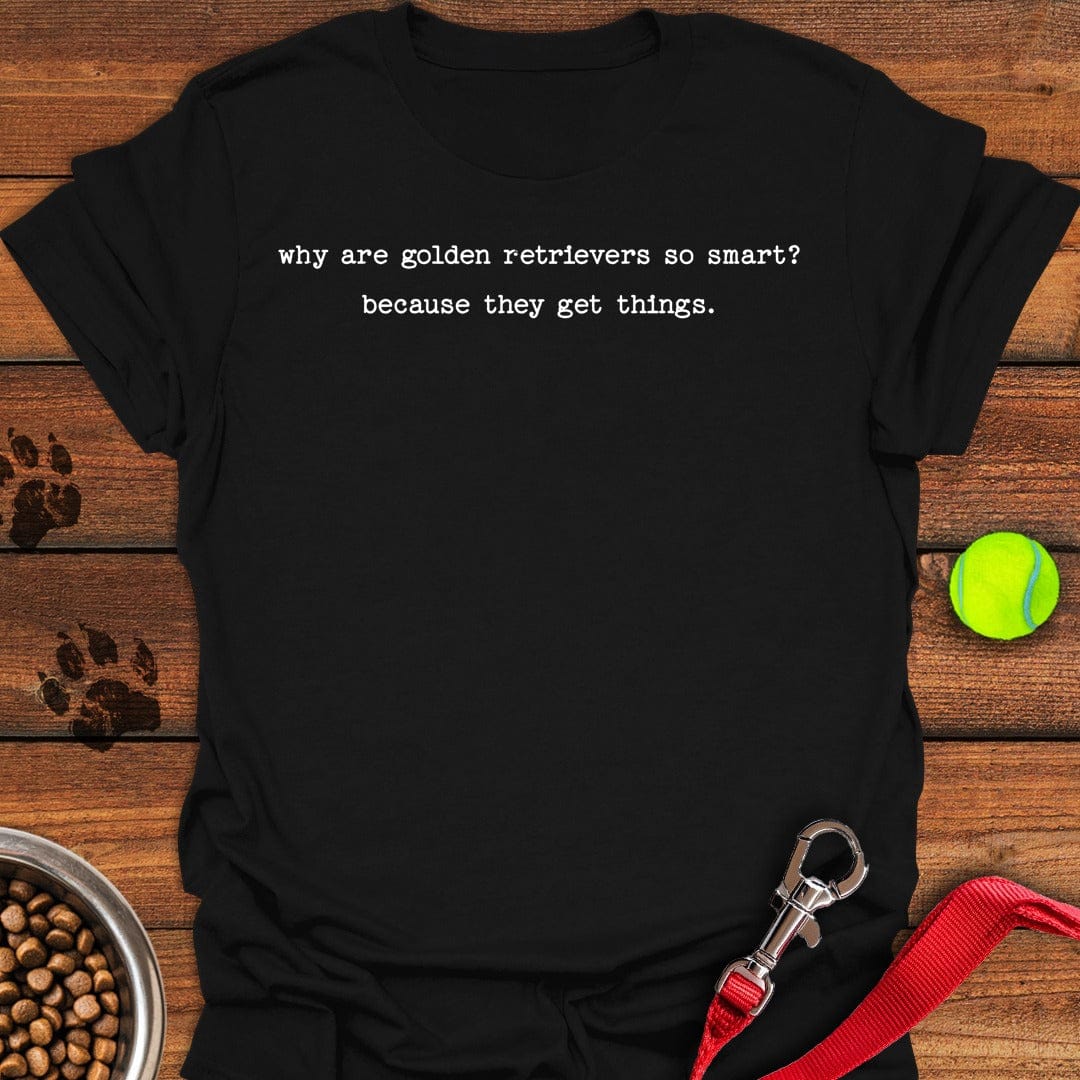 Golden Retriever Dad Joke Black