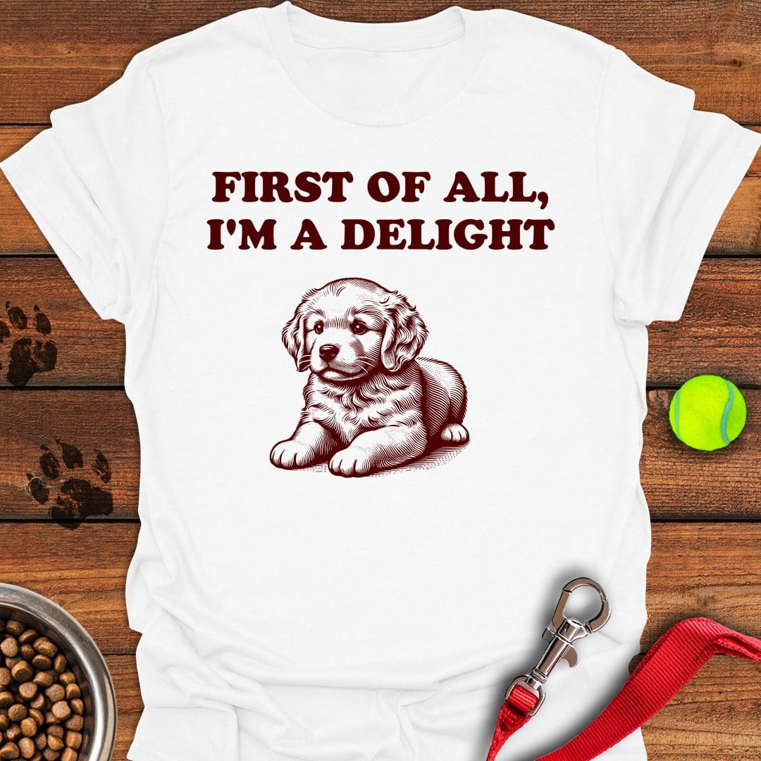 Golden Retriever Delight White