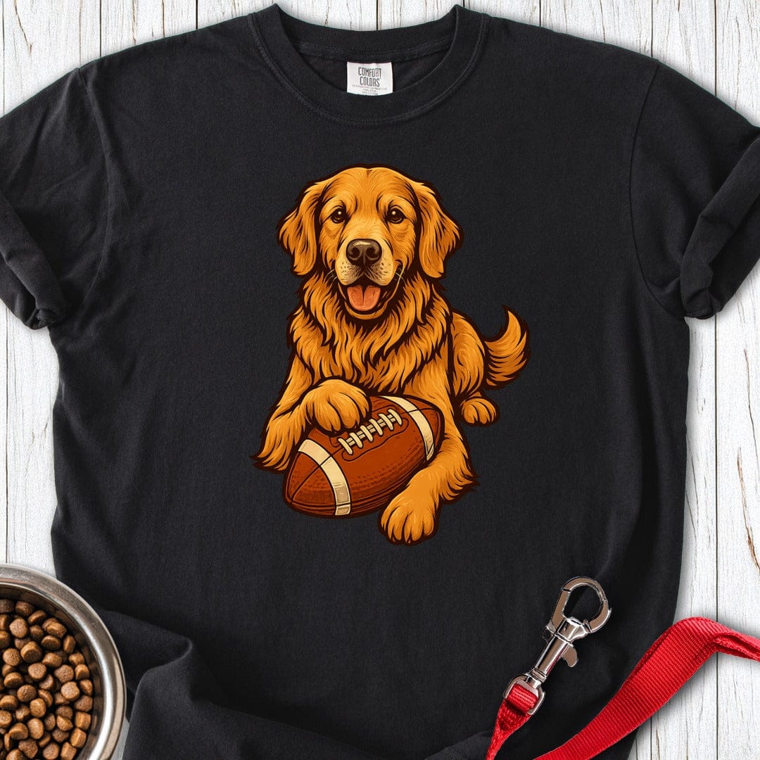 Golden Retriever Football Premium Tee Black