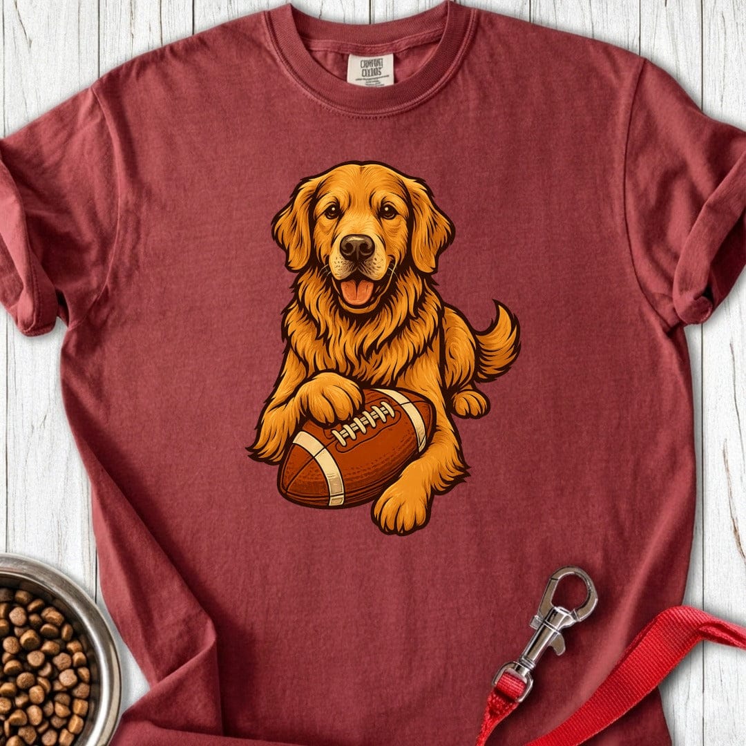 Golden Retriever Football Premium Tee Brick