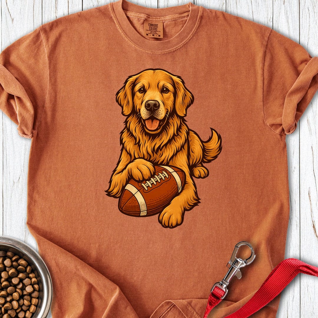 Golden Retriever Football Premium Tee Yam