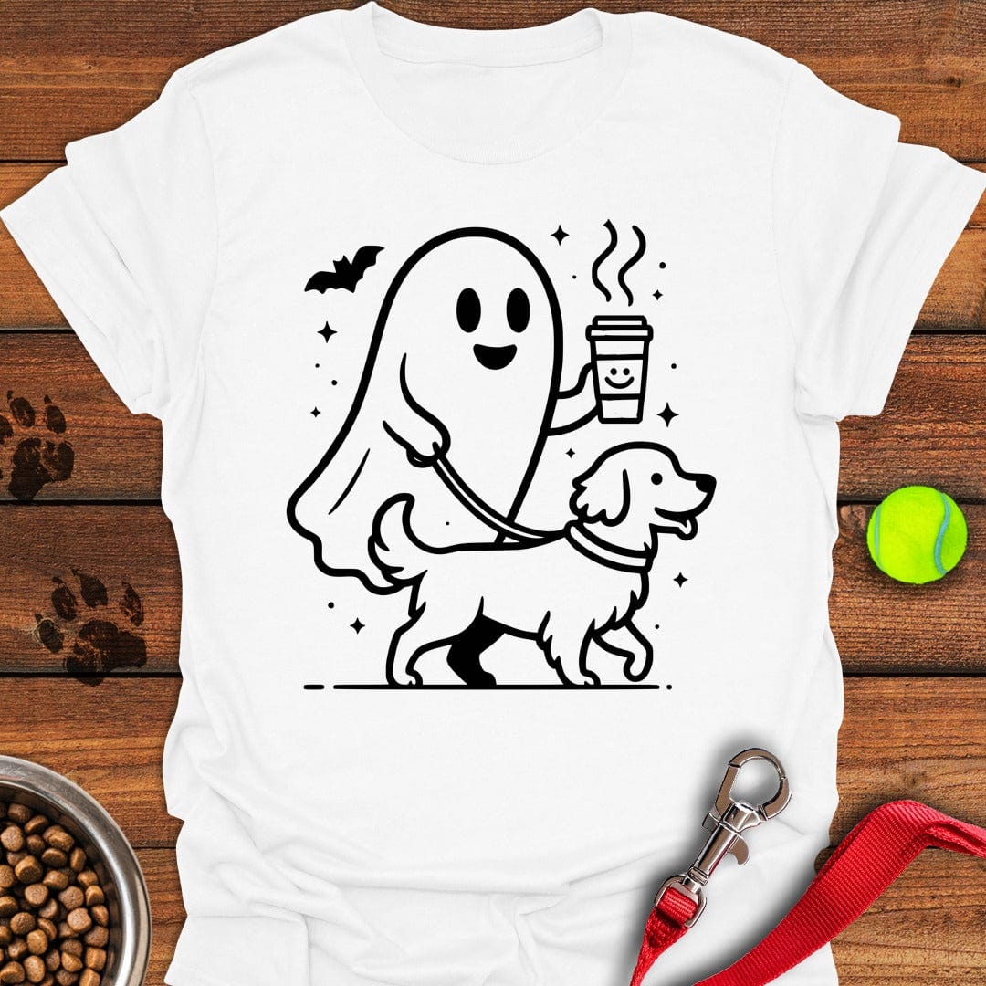 Golden Retriever Ghost Halloween T-Shirt White