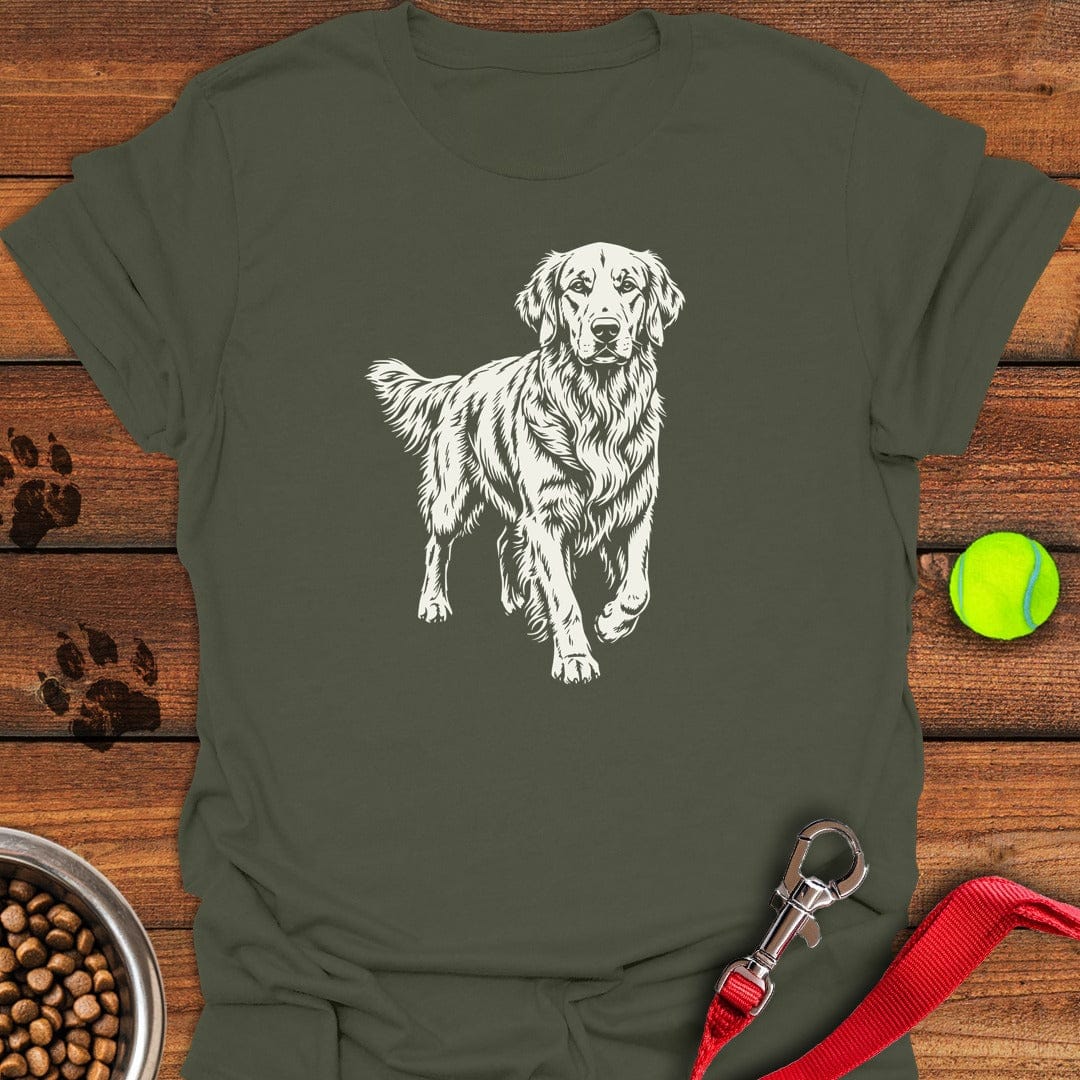 Golden Retriever Graphic Military Green