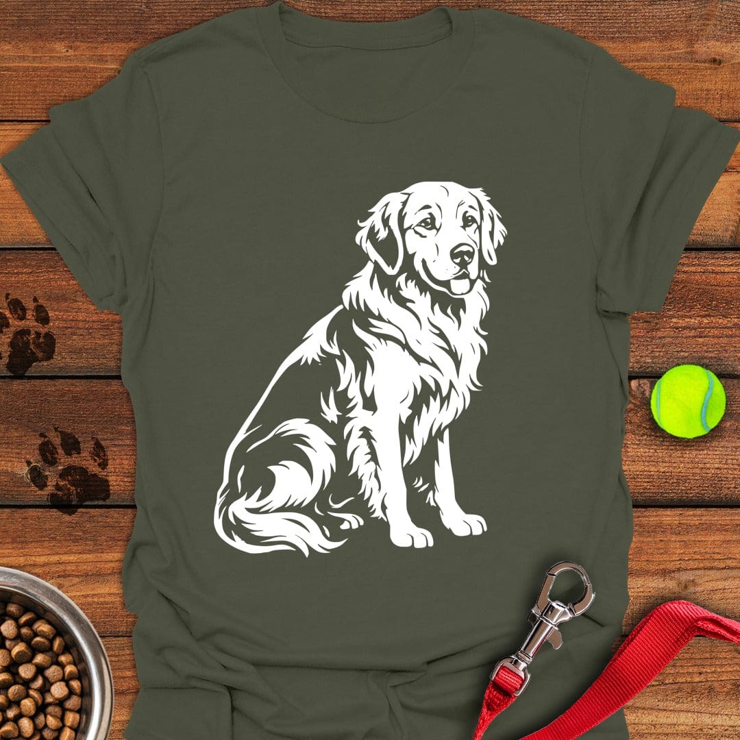 Golden Retriever Graphic T-Shirt Military Green