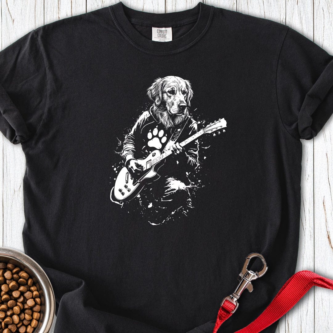 Golden Retriever Guitar Premium Tee Black