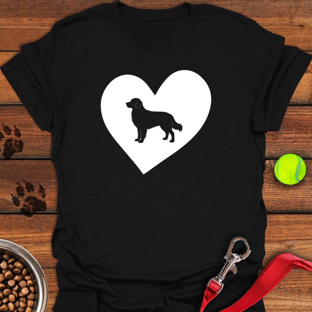 Golden Retriever Heart Black