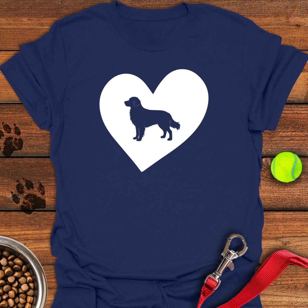Golden Retriever Heart Navy