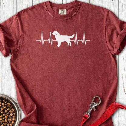Golden Retriever Heartbeat Premium Tee Brick