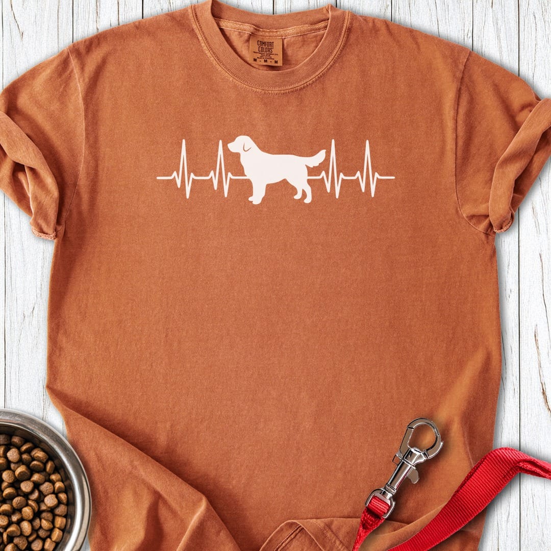 Golden Retriever Heartbeat Premium Tee Yam