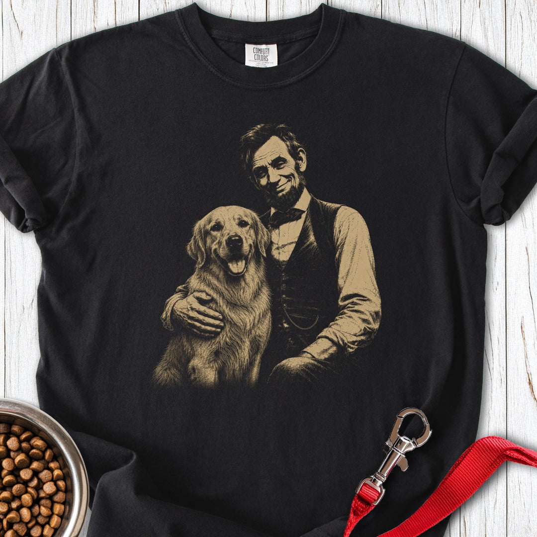 Golden Retriever Lincoln Premium Tee Black