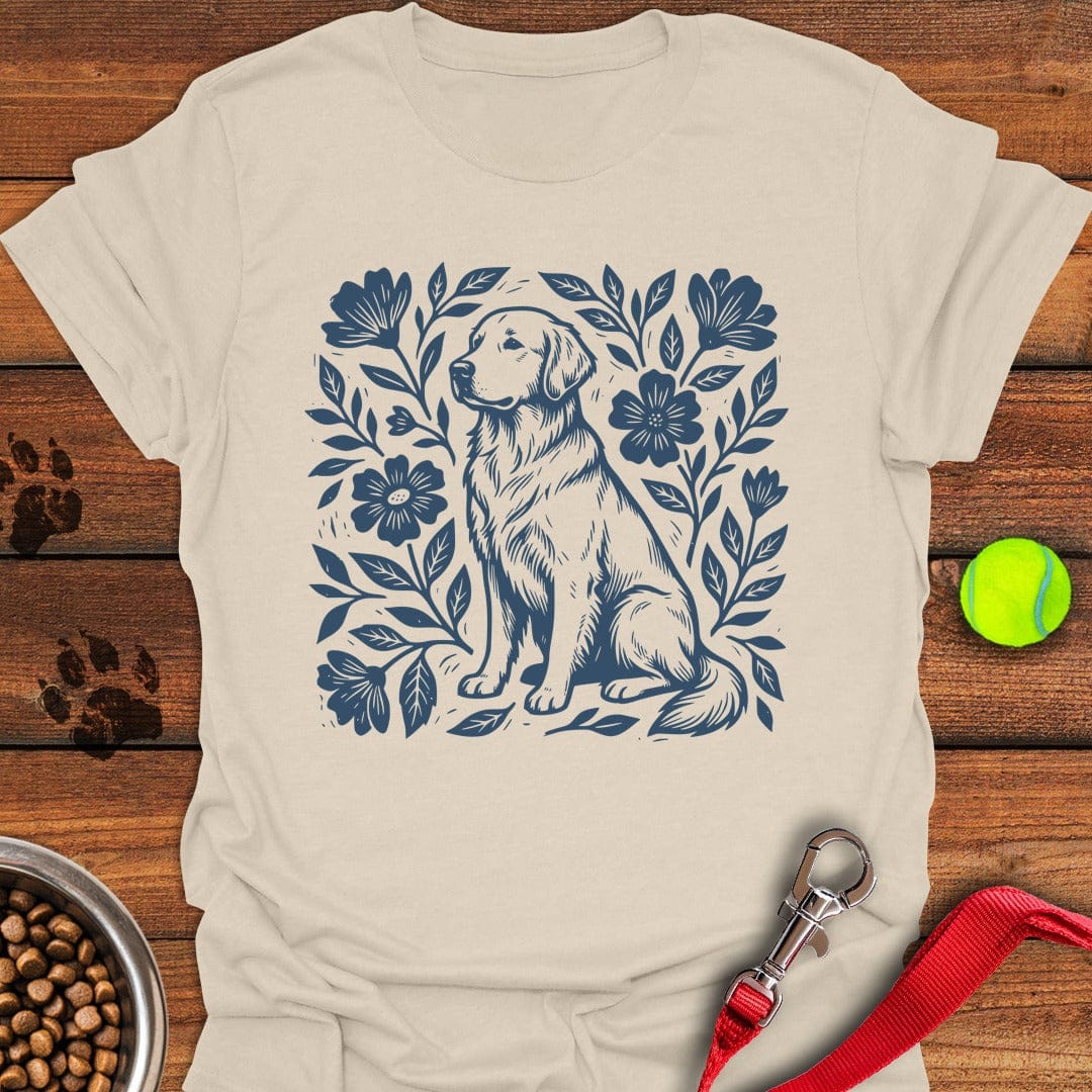 Golden Retriever Linocut Natural