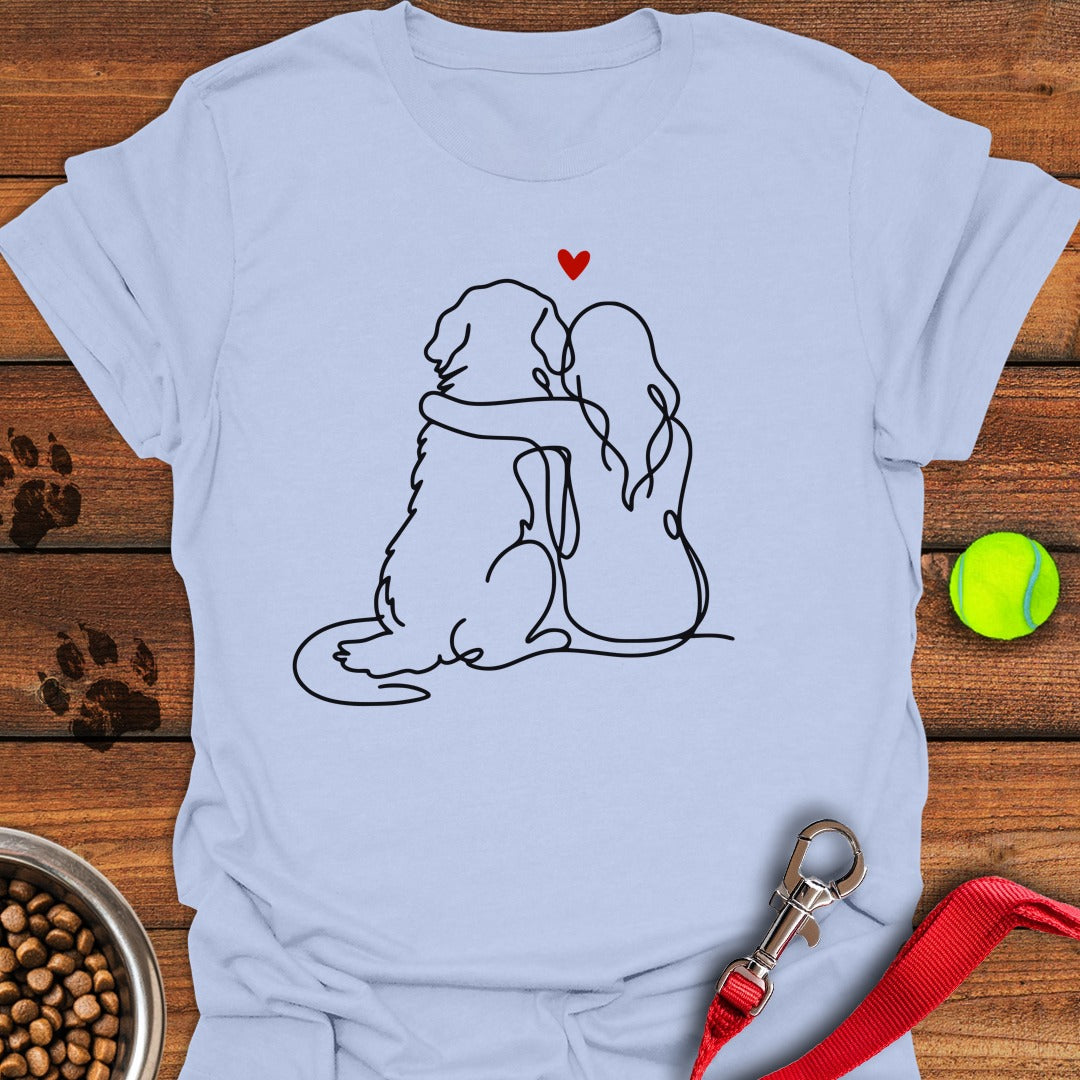 Golden Retriever Love Light Blue