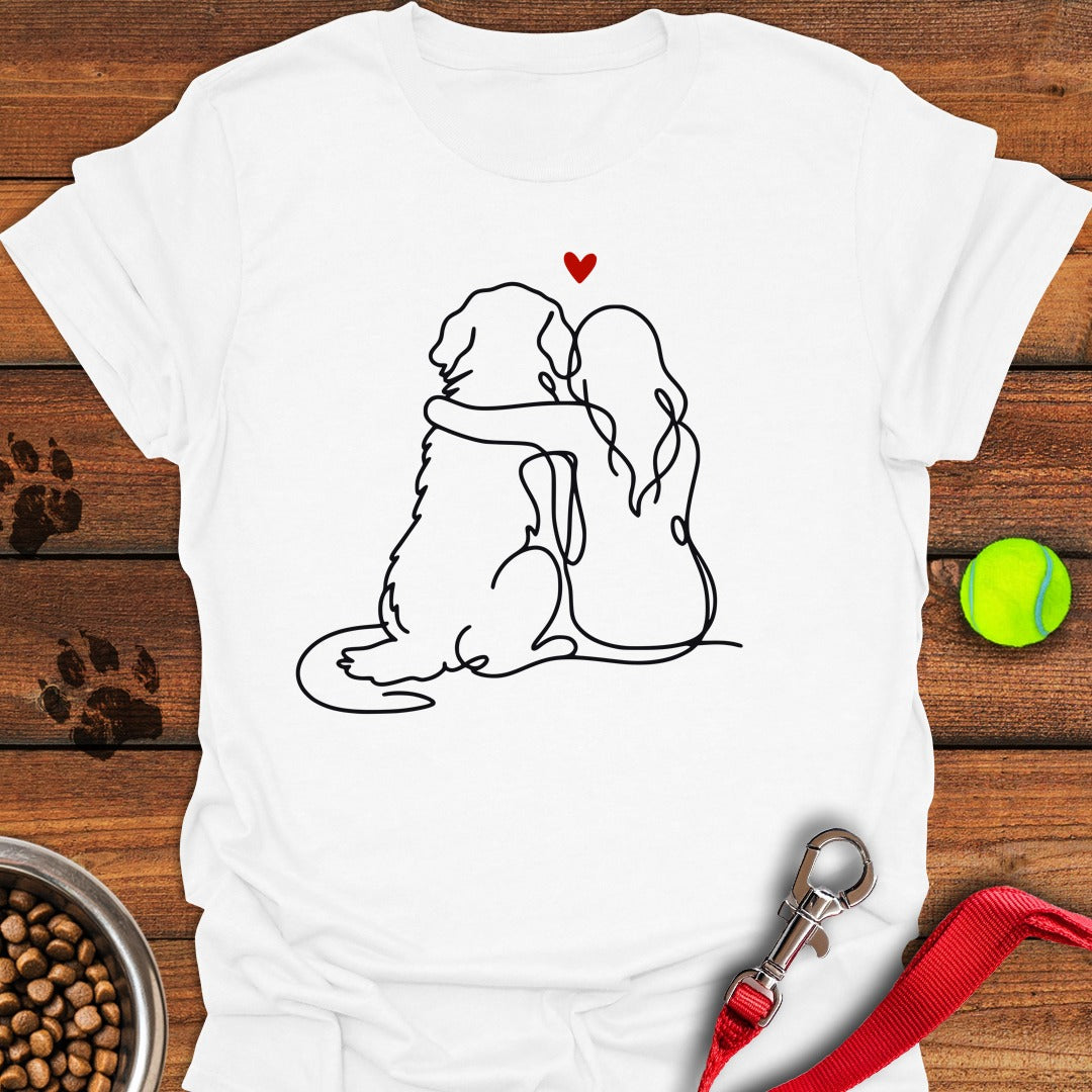 Golden Retriever Love White