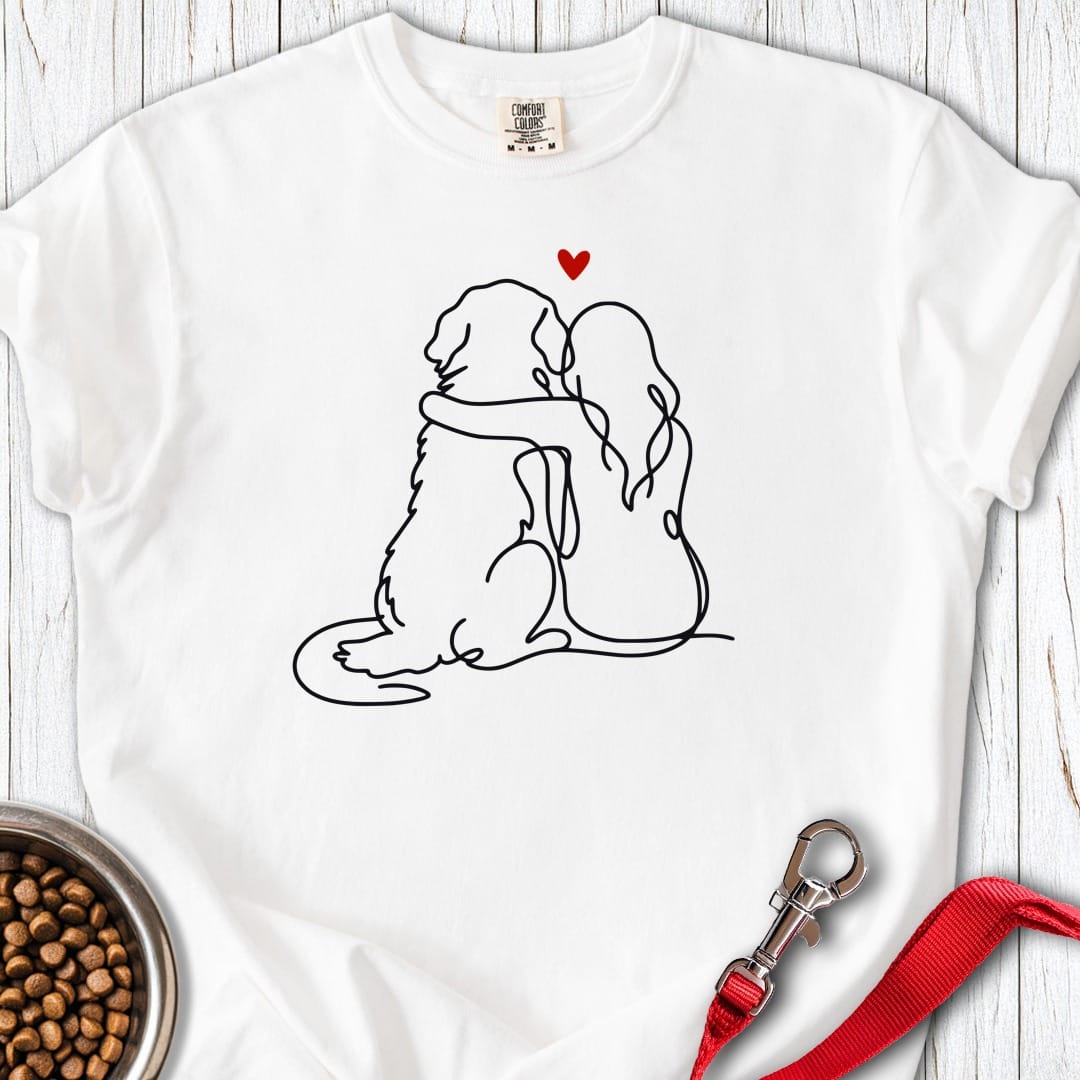 Golden Retriever Love Premium Tee White