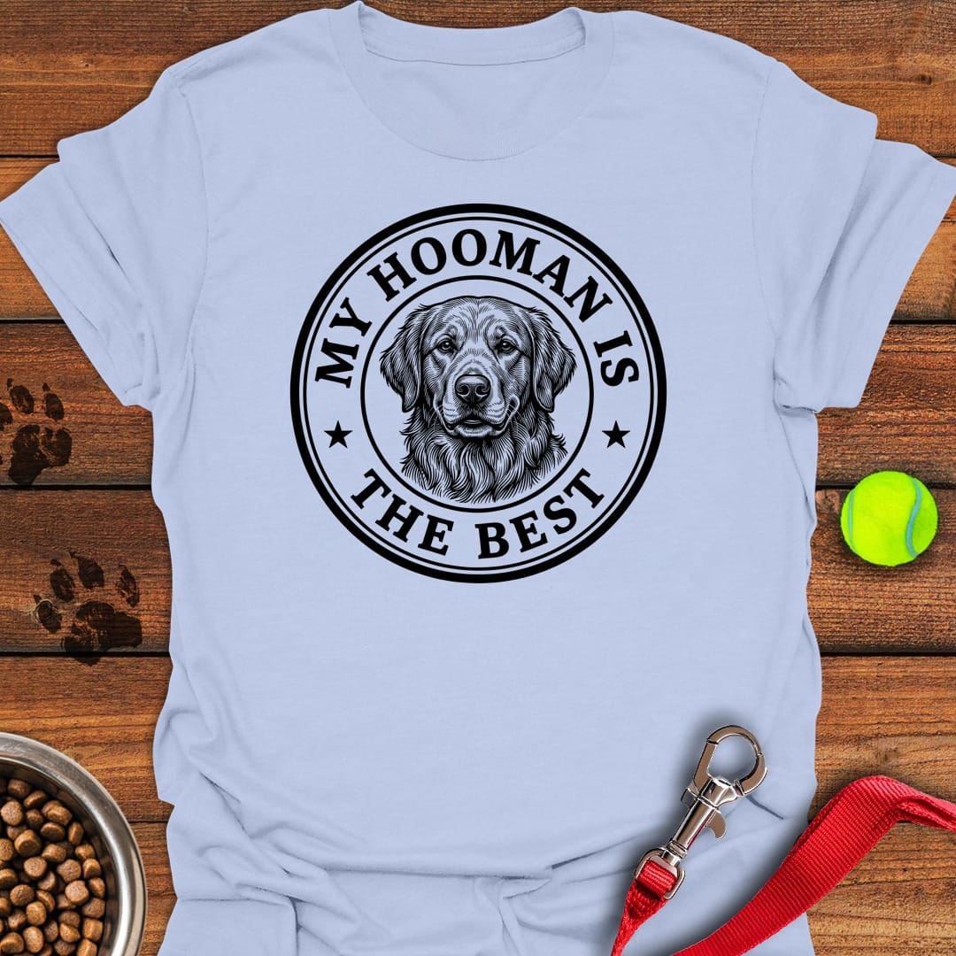 Golden Retriever My Hooman Light Blue