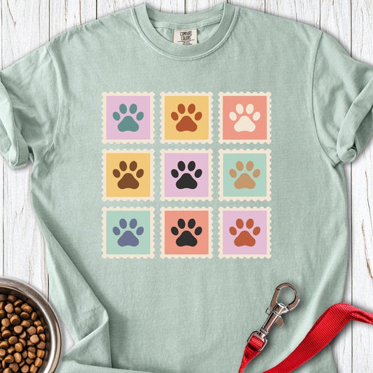 Golden Retriever Paw Stamps Premium Tee Bay