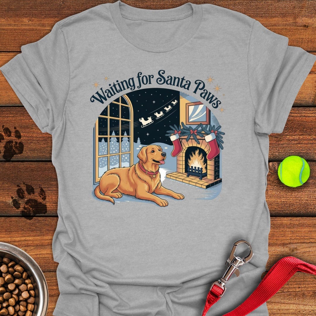 Golden Retriever Santa Paws Christmas Sport Grey
