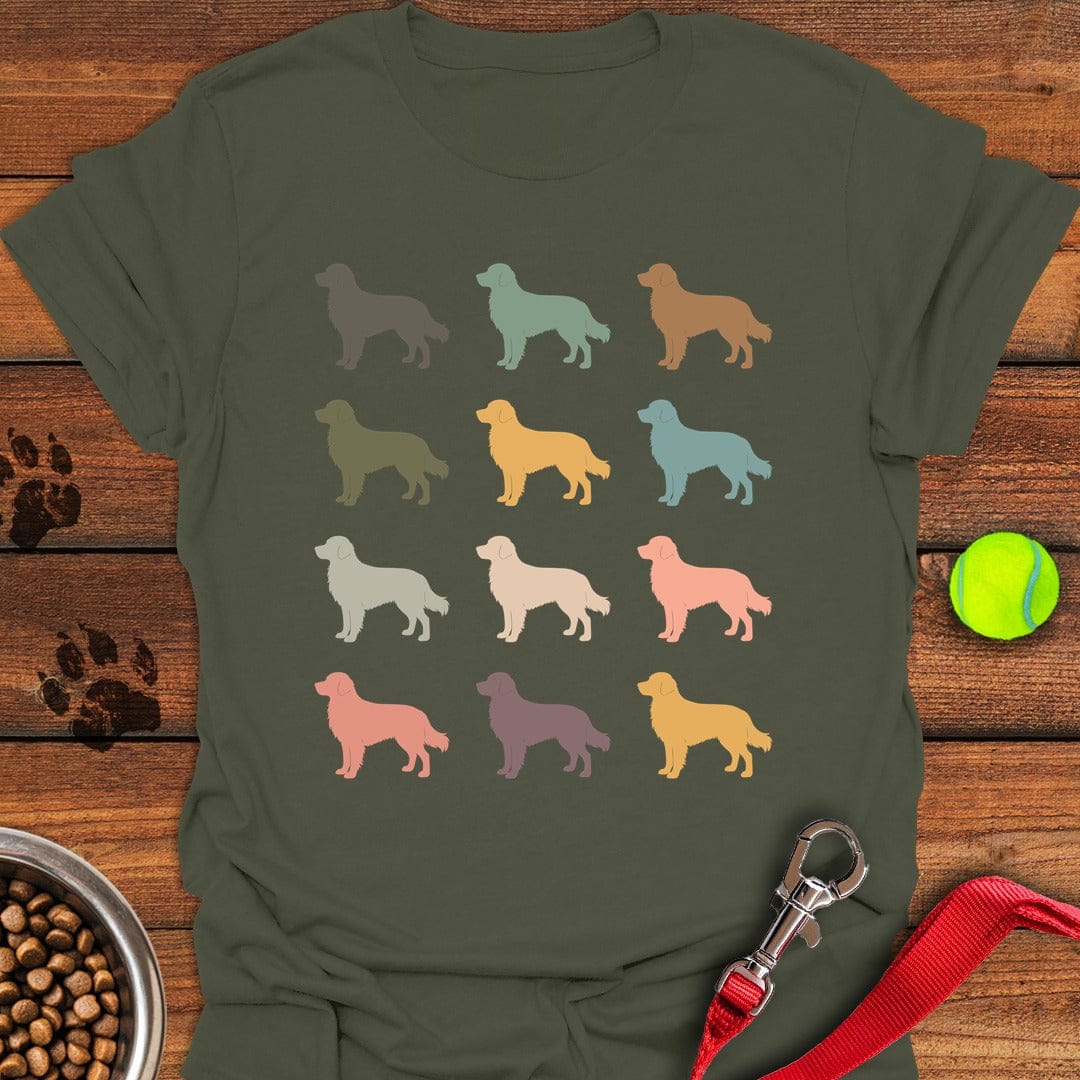Golden Retriever Silhouettes Military Green