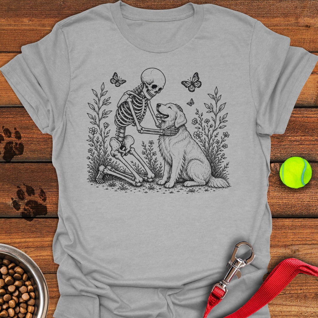 Golden Retriever Skeleton Halloween Sport Grey