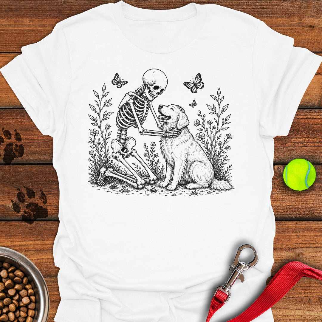 Golden Retriever Skeleton Halloween White