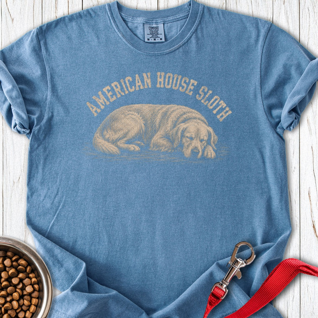 Golden Retriever Sloth Premium Tee Blue Jean