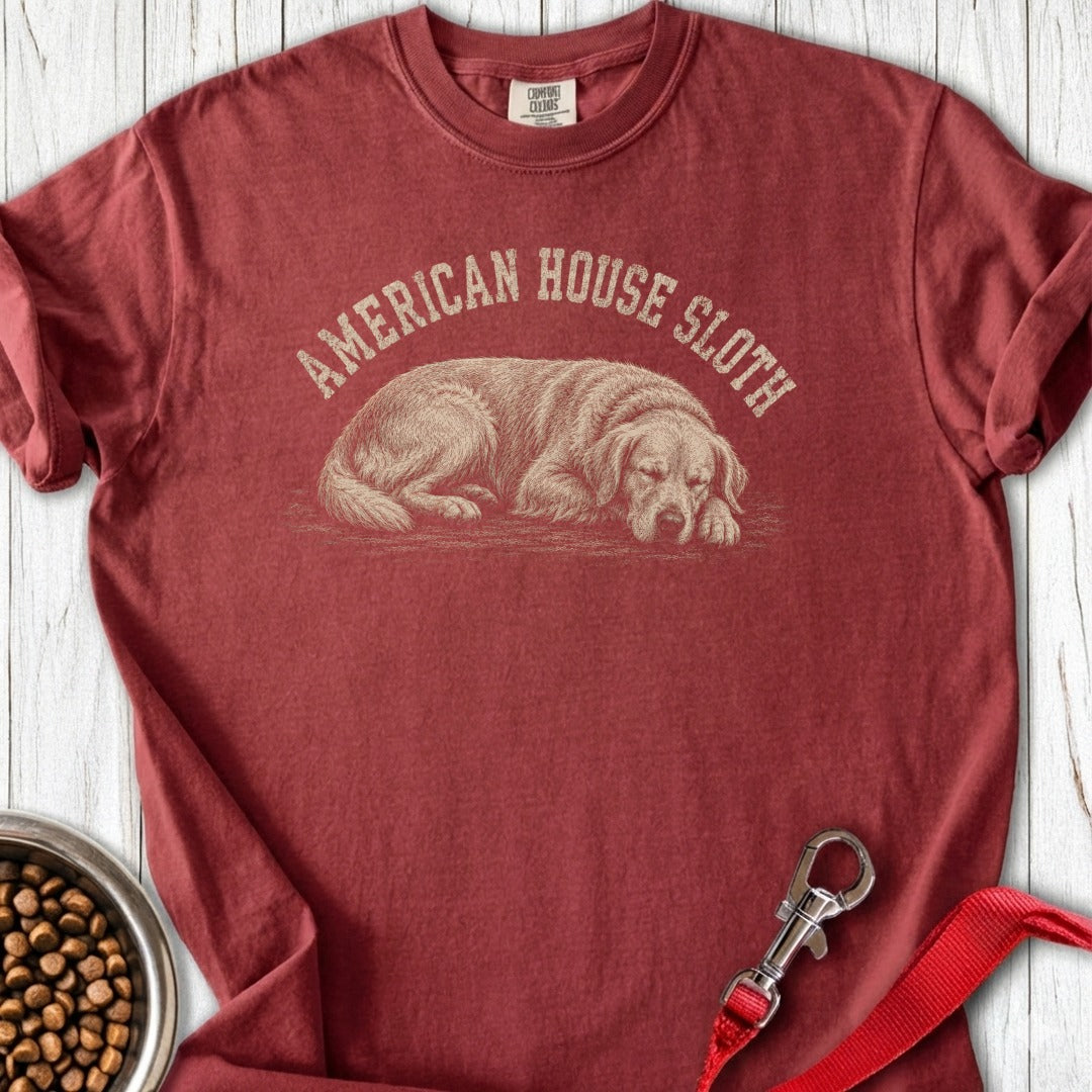 Golden Retriever Sloth Premium Tee Brick