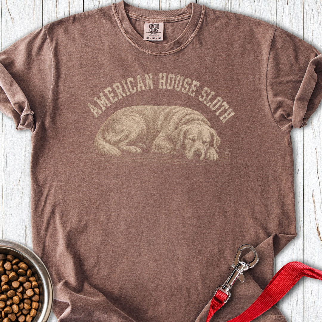 Golden Retriever Sloth Premium Tee Espresso