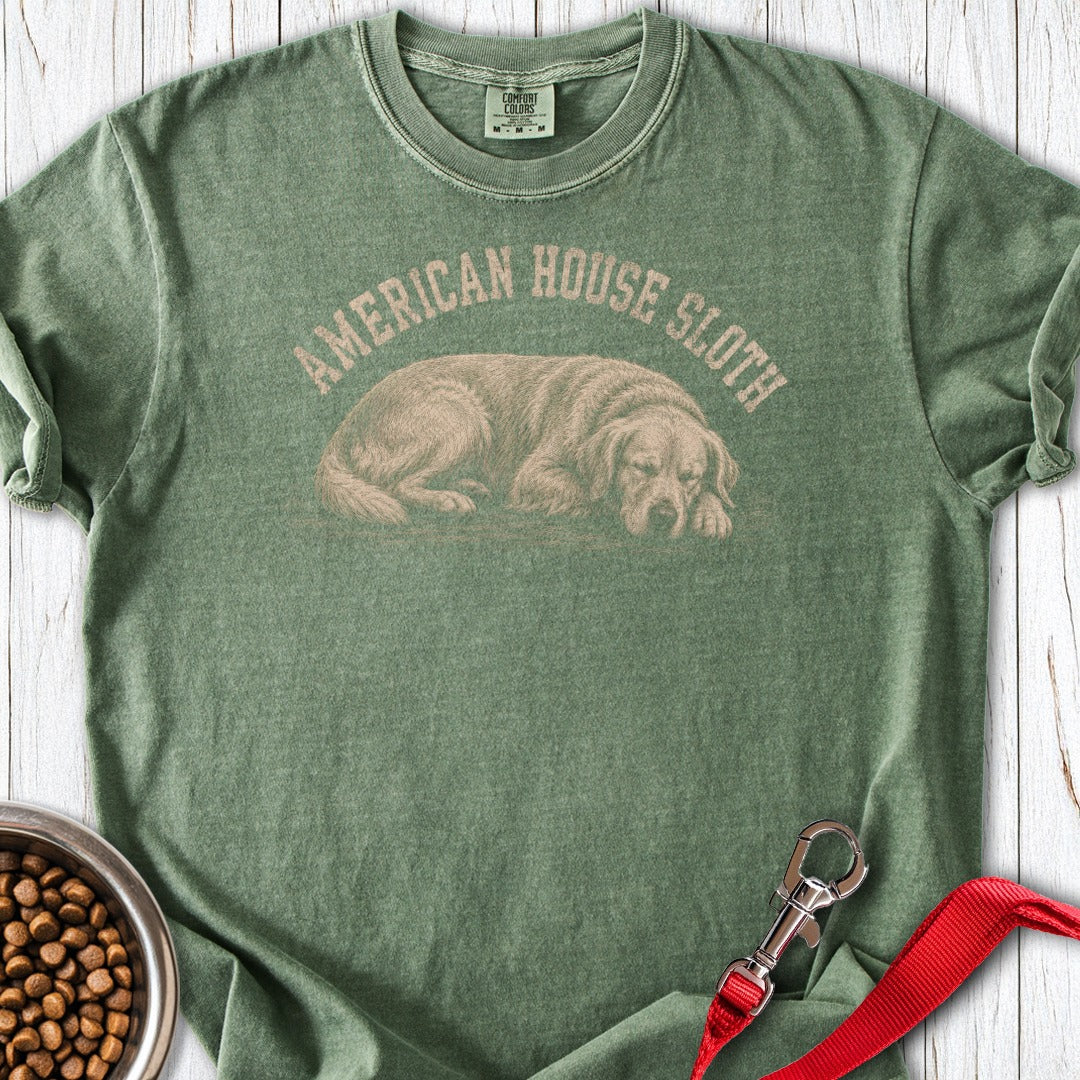 Golden Retriever Sloth Premium Tee Moss