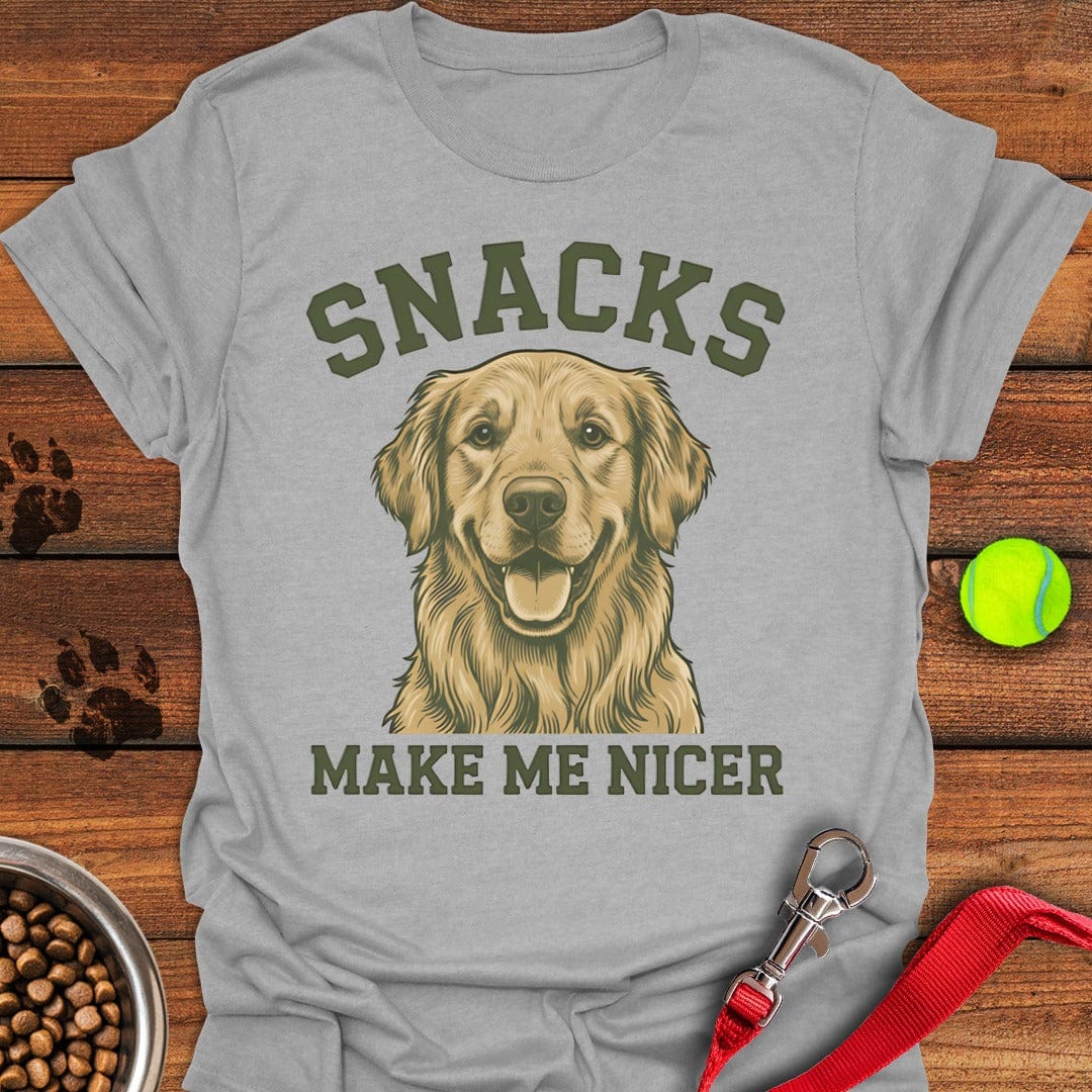 Golden Retriever Snacks T-Shirt Sport Grey