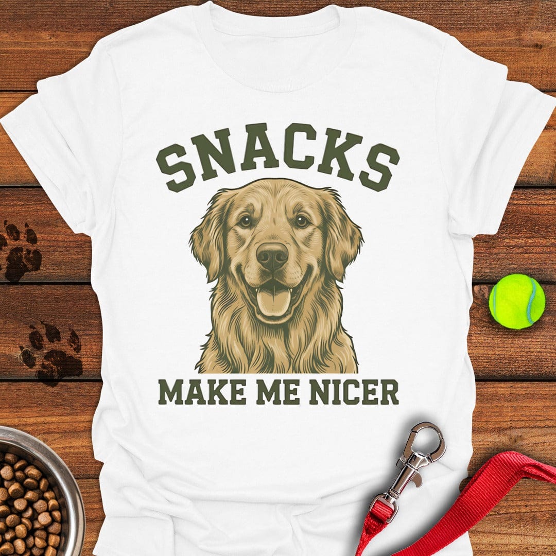 Golden Retriever Snacks T-Shirt White
