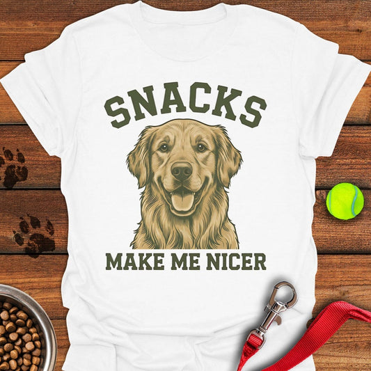 Golden Retriever Snacks T-Shirt White