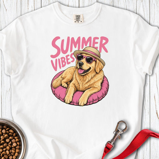 Golden Retriever Summer Premium Tee White