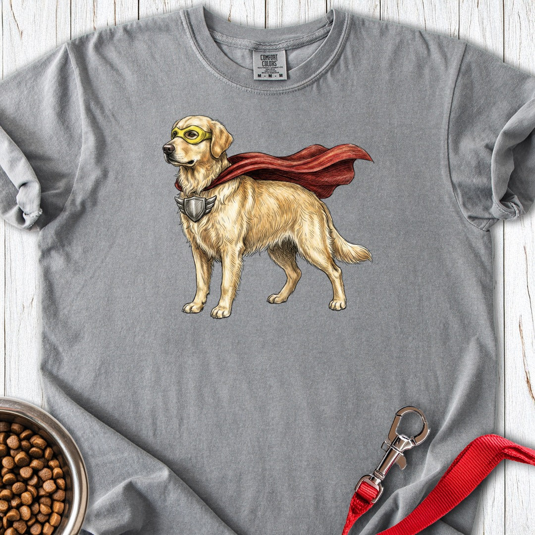 Golden Retriever Superhero Premium Tee Grey