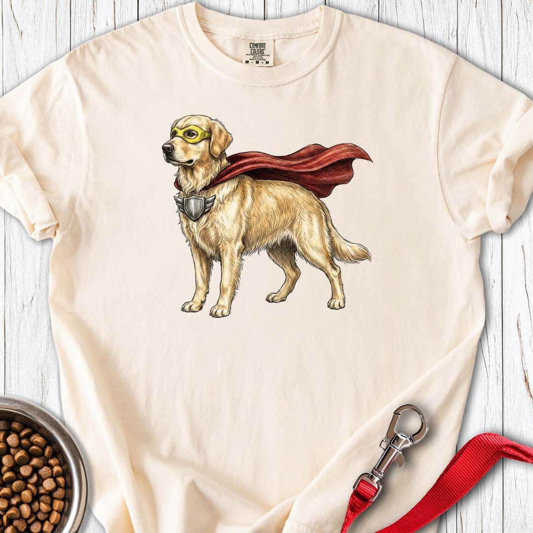 Golden Retriever Superhero Premium Tee Ivory
