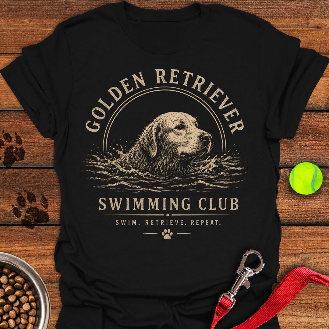 Golden Retriever Swimming Club Black