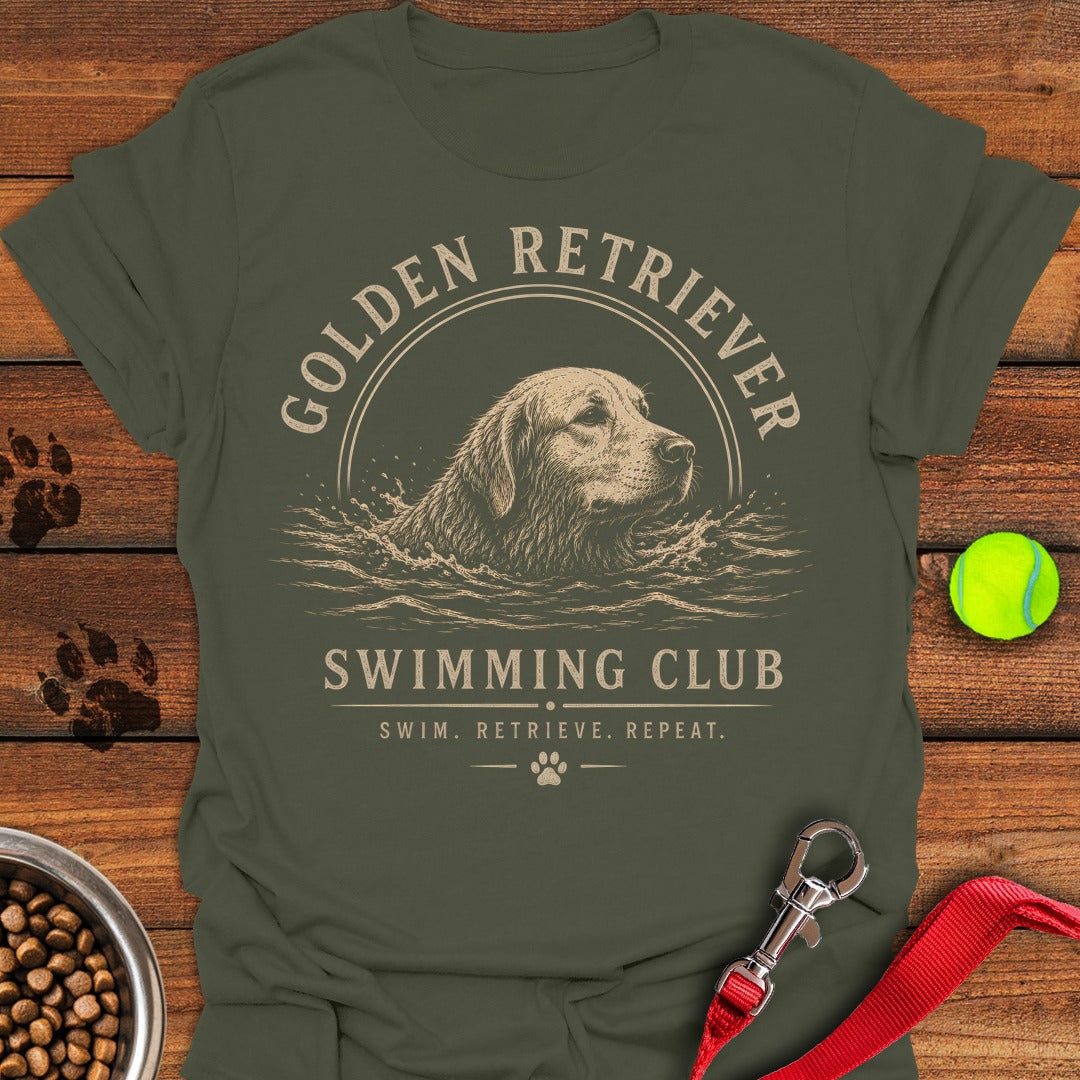 Golden Retriever Swimming Club Military Green