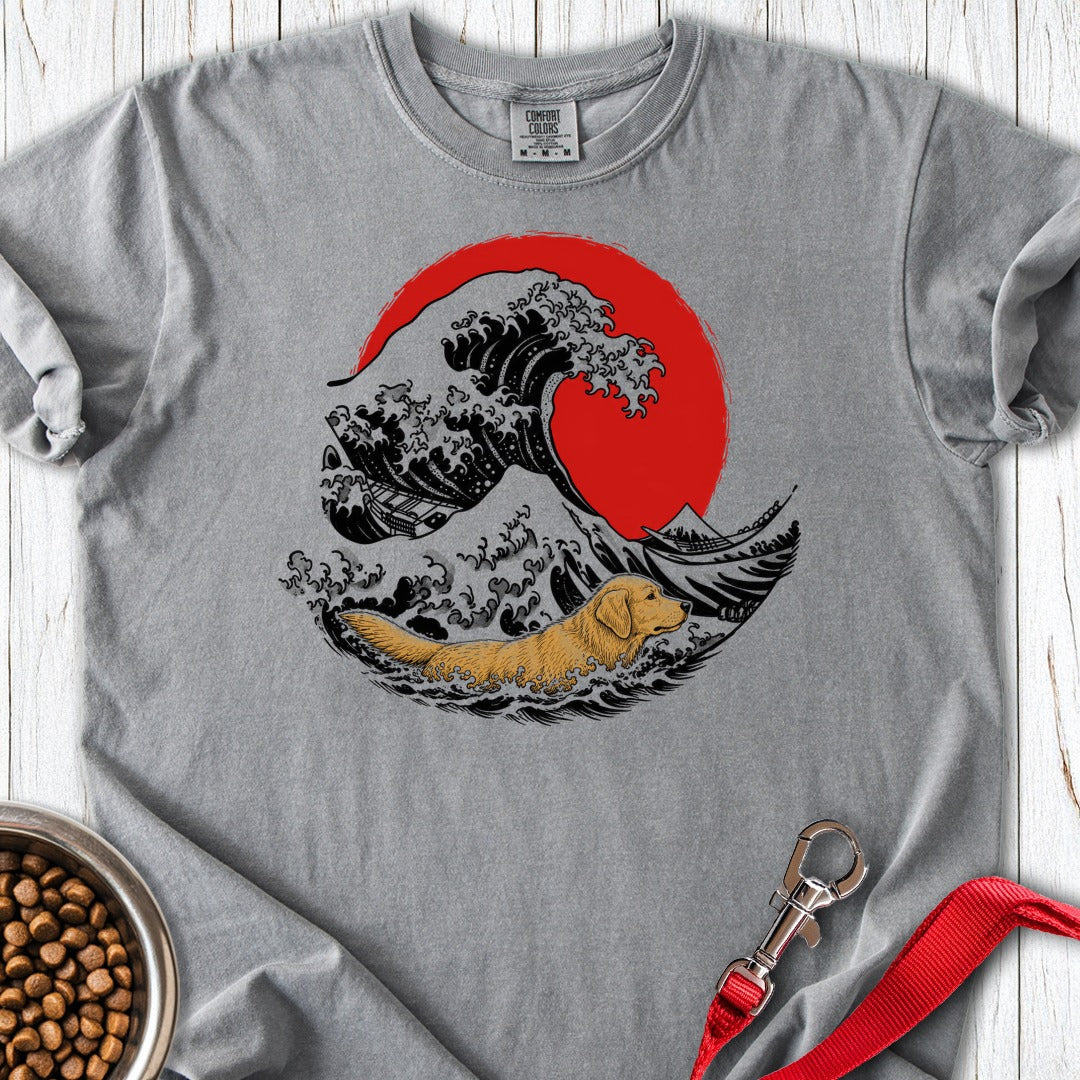 Golden Retriever Swimming Premium Tee Grey