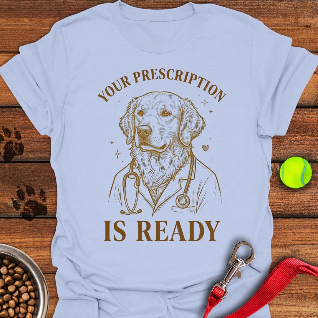 Golden Retriever Therapy Light Blue