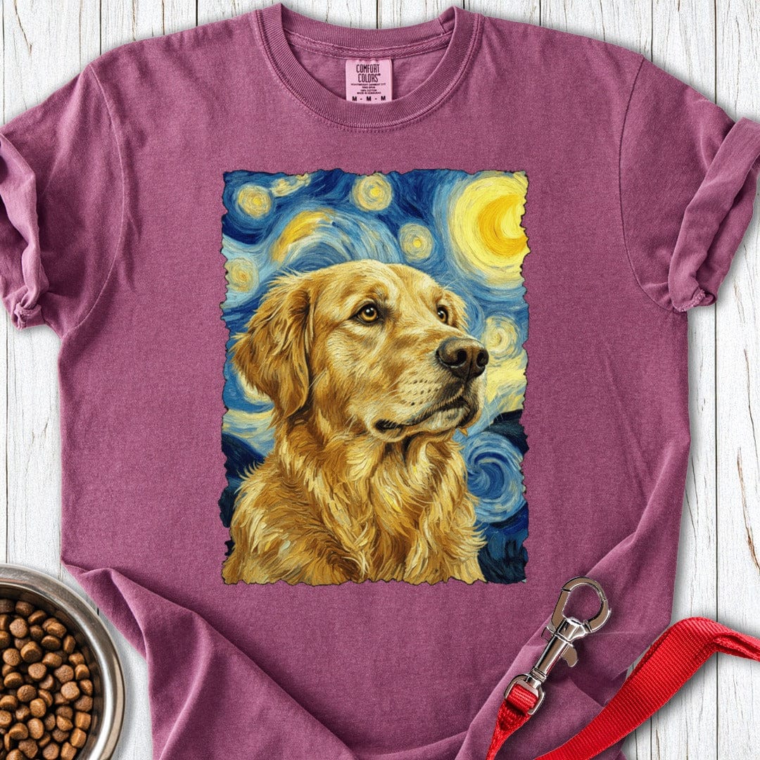 Golden Retriever Van Gogh Premium Tee Berry