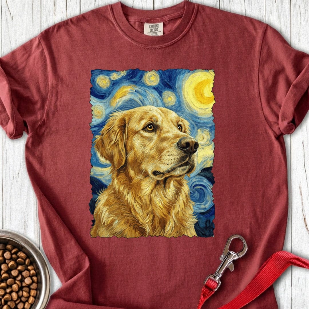 Golden Retriever Van Gogh Premium Tee Brick