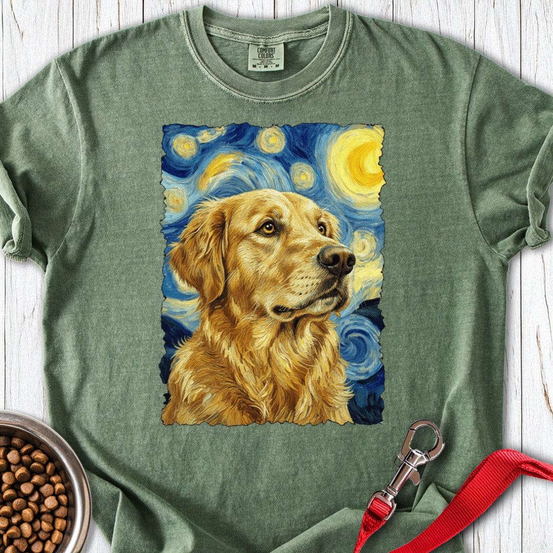 Golden Retriever Van Gogh Premium Tee Moss