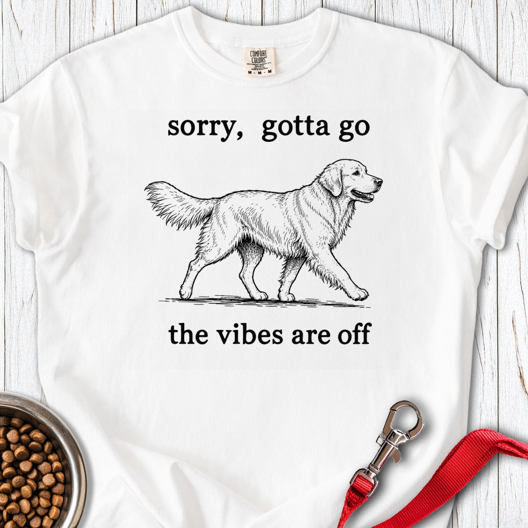 Golden Retriever Vibes Premium Tee White