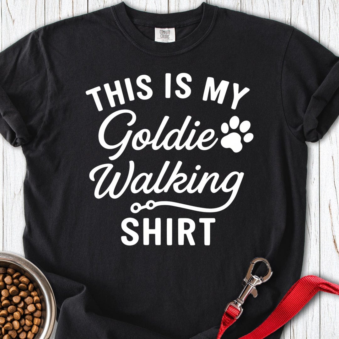Golden Retriever Walking Premium Tee Black