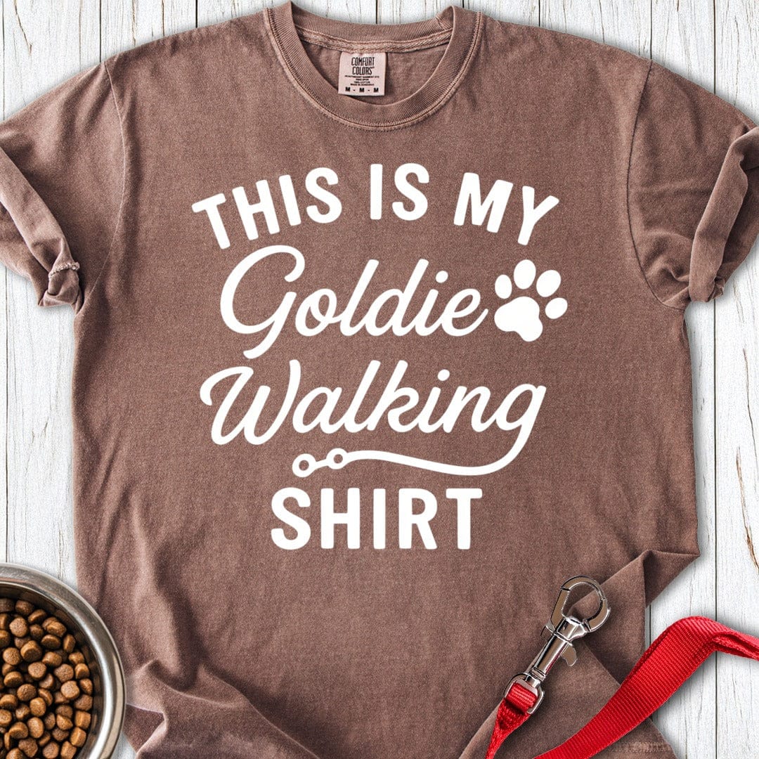 Golden Retriever Walking Premium Tee Espresso