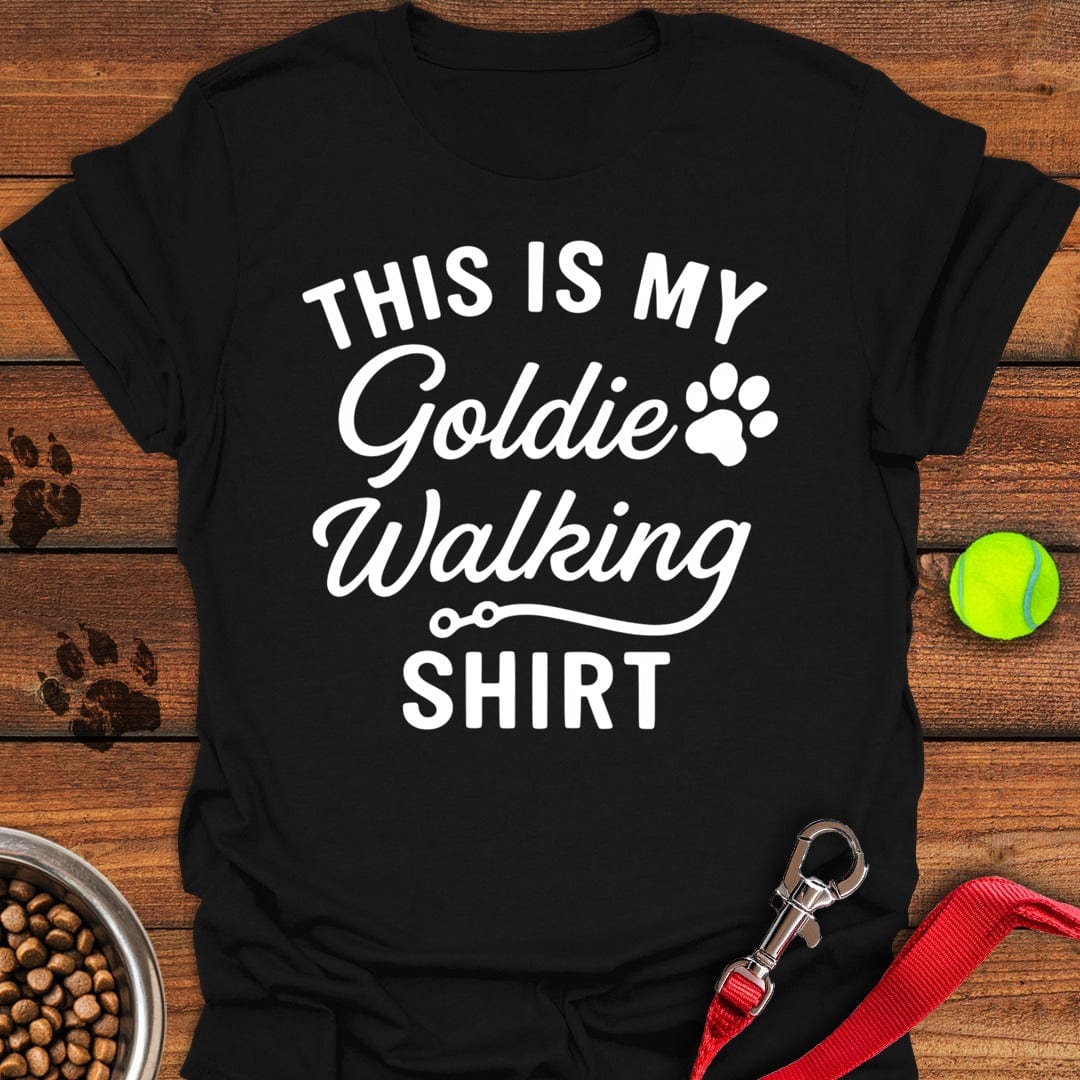 Golden Retriever Walking T-Shirt Black