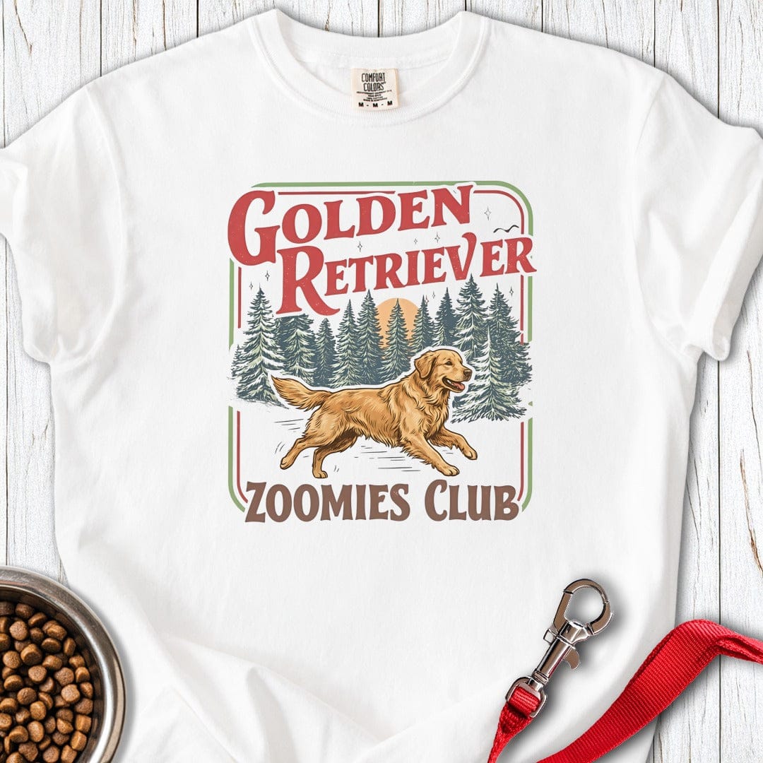 Golden Retriever Zoomies Premium Tee White