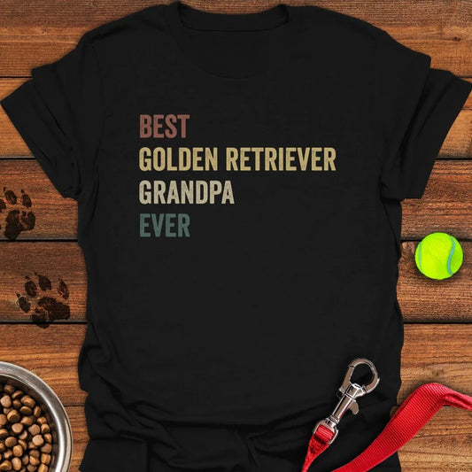 Golden Retriever Grandpa T-Shirt Black