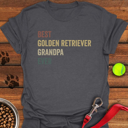 Golden Retriever Grandpa T-Shirt Dark Heather