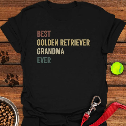 Golden Retriever Grandma T-Shirt Black