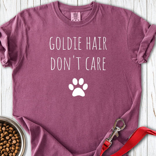 Goldie Hair Don't Care Premium Tee Berry